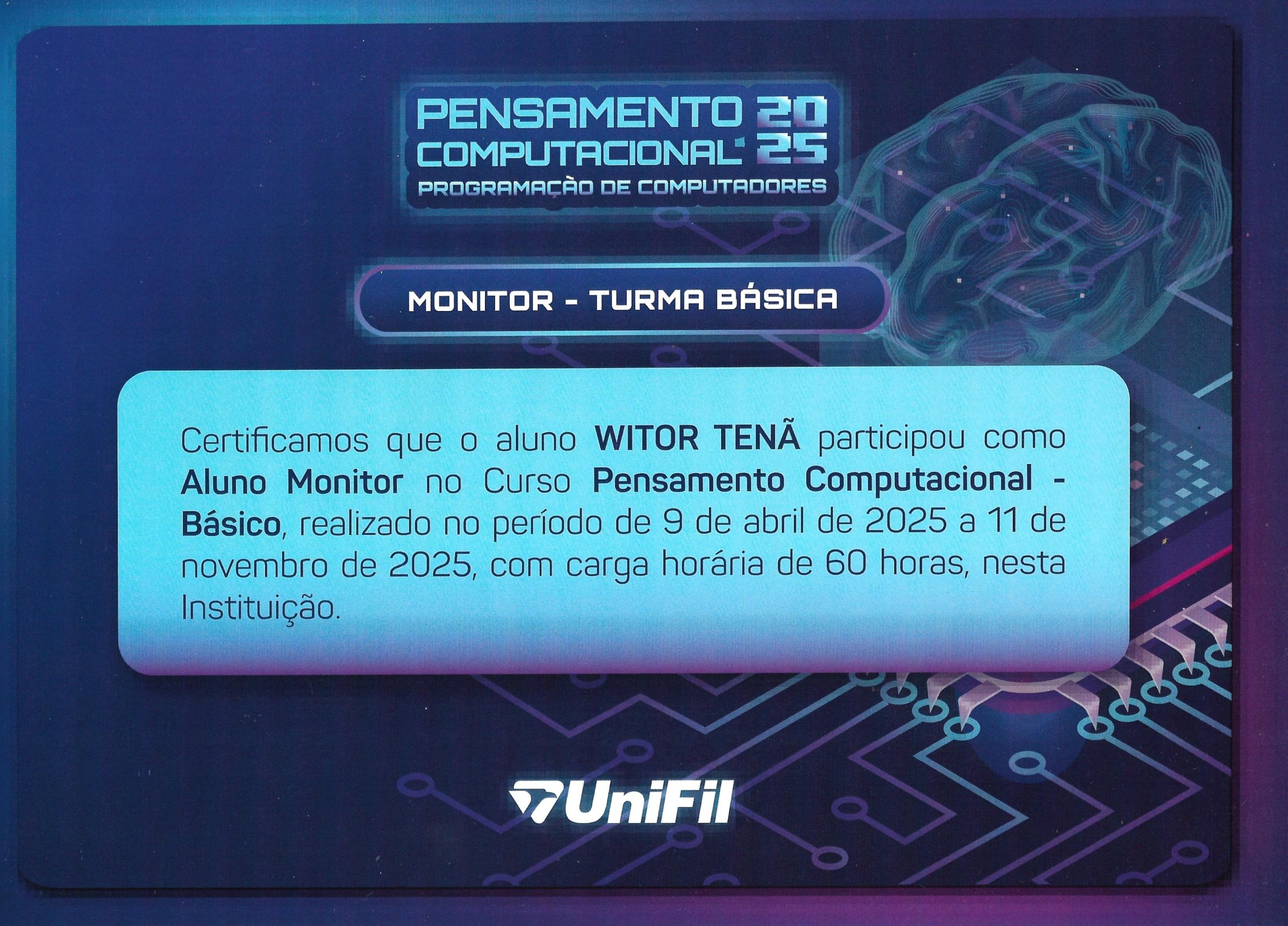 Monitor Pensamento Computacional